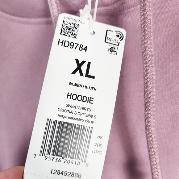 ADIDAS Originals Modern B-Ball Hoodie Crop logo play cropped NWT - Picture 5 of 6